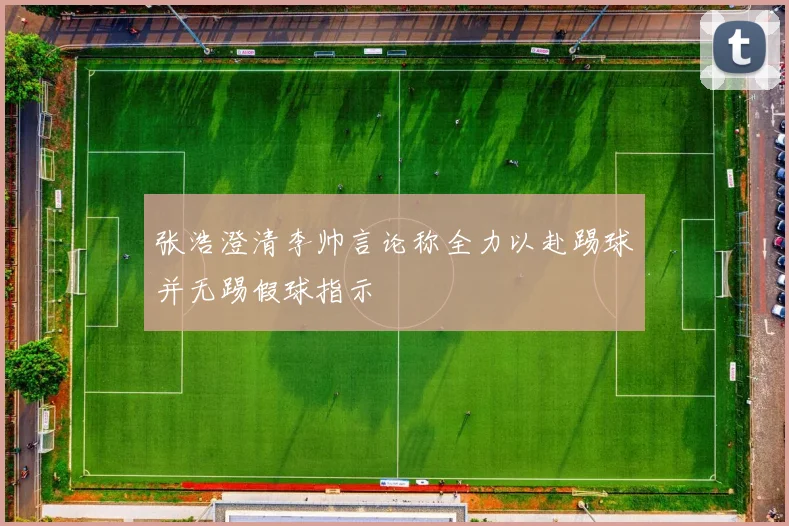 张浩澄清李帅言论称全力以赴踢球并无踢假球指示